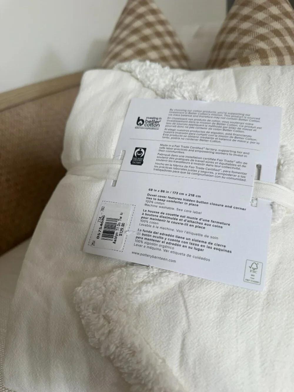 Pottery Barn Teen Ashlyn Tufted Comforter Set Twin NWT